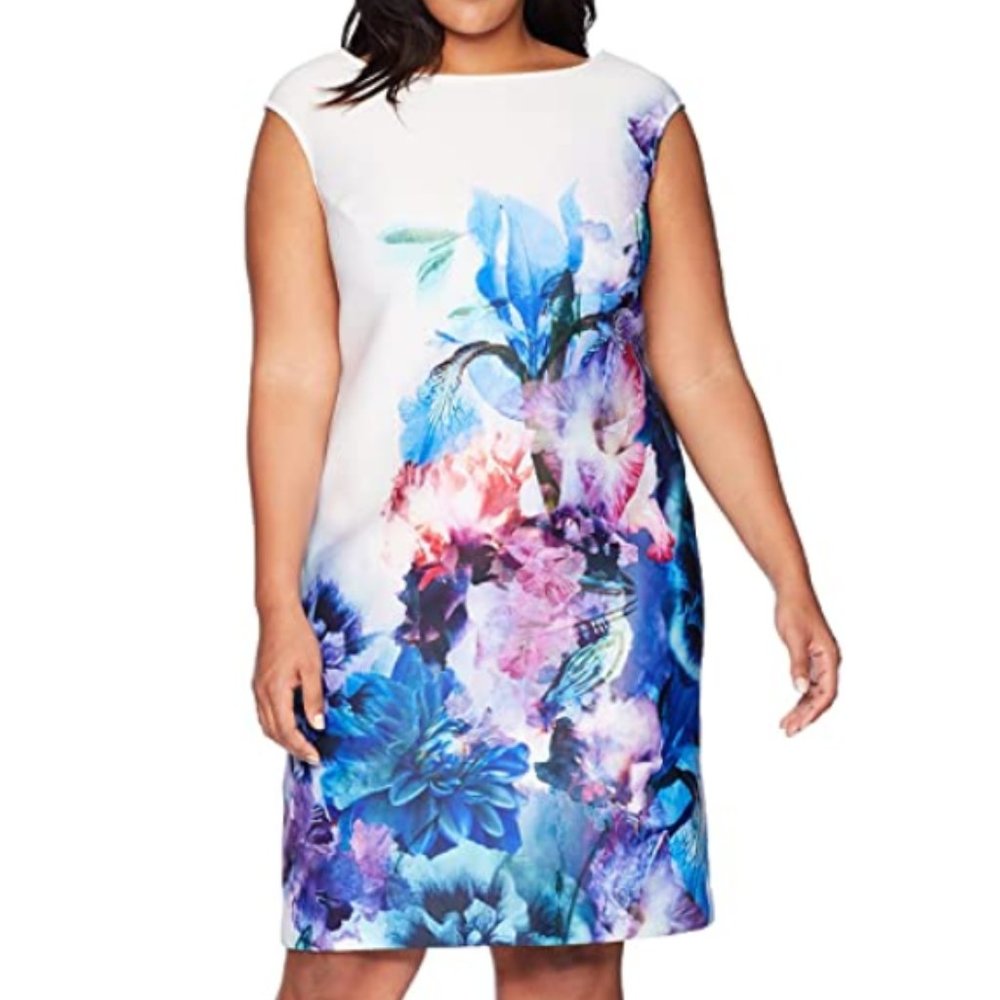 Julia Jordan Women's Plus Size Placement Floral Sheath Dress